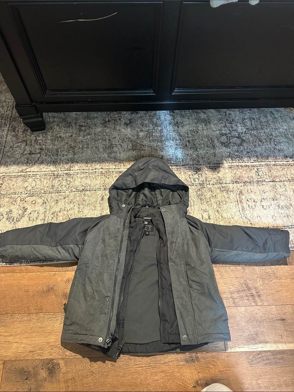 all in motion Kids Hooded 2 for 1 Puffer Jacket - Gray